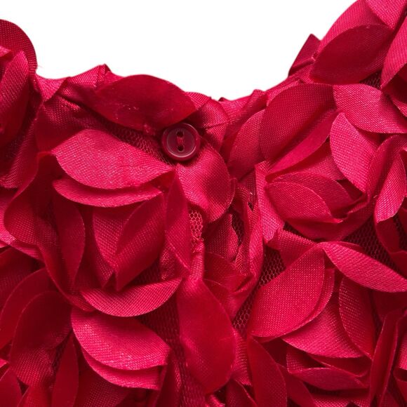 NEW Nanette Formal Party Dress Red Short Sleeve Rose Flower Princess Tulle‎ - 4T - Picture 9 of 14